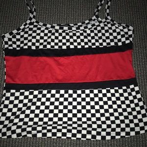 -checkerboard with red strip across the middle